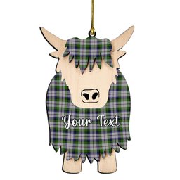 ScotsTee Shop Scottish MacCracken Dress Couple Tartan Highland Cow Ornament Acrylic