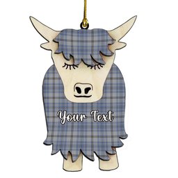 ScotsTee Shop Scottish Tweedie Couple Tartan Highland Cow Ornament Acrylic