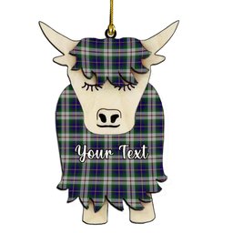 ScotsTee Shop Scottish McLeod Of Californian Couple Tartan Highland Cow Ornament Acrylic