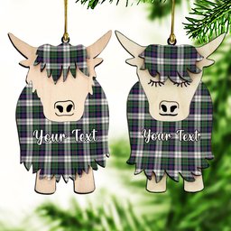 ScotsTee Shop Scottish Malcolm Dress Modern Couple Tartan Highland Cow Ornament Acrylic