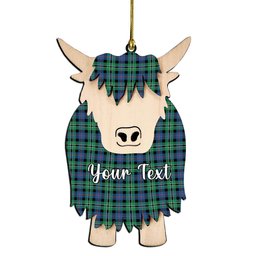 ScotsTee Shop Scottish Rose Hunting Ancient Couple Tartan Highland Cow Ornament Acrylic