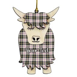 ScotsTee Shop Scottish MacPherson Dress Ancient Couple Tartan Highland Cow Ornament Acrylic