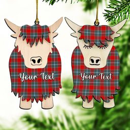 ScotsTee Shop Scottish MacLeay SC Couple Tartan Highland Cow Ornament Acrylic