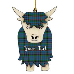 ScotsTee Shop Scottish Stinson Couple Tartan Highland Cow Ornament Acrylic