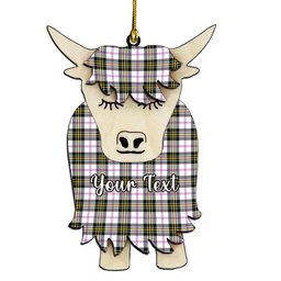 ScotsTee Shop Scottish MacPherson Dress Modern Couple Tartan Highland Cow Ornament Acrylic
