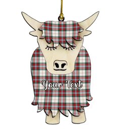 ScotsTee Shop Scottish McLean Dress Modern Couple Tartan Highland Cow Ornament Acrylic