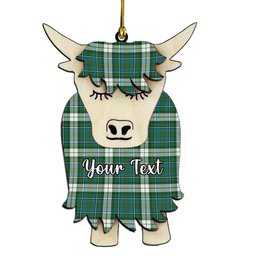 ScotsTee Shop Scottish MacInnes Dress Ancient Couple Tartan Highland Cow Ornament Acrylic