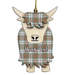 ScotsTee Shop Scottish MacBain Dress Ancient Couple Tartan Highland Cow Ornament Acrylic