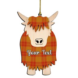 ScotsTee Shop Scottish McMillan Dress Ancient Couple Tartan Highland Cow Ornament Acrylic