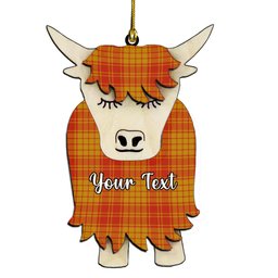 ScotsTee Shop Scottish McMillan Dress Ancient Couple Tartan Highland Cow Ornament Acrylic