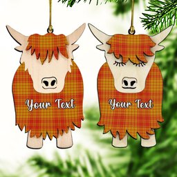 ScotsTee Shop Scottish McMillan Dress Ancient Couple Tartan Highland Cow Ornament Acrylic