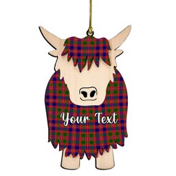 ScotsTee Shop Scottish McIntyre Modern Couple Tartan Highland Cow Ornament Acrylic