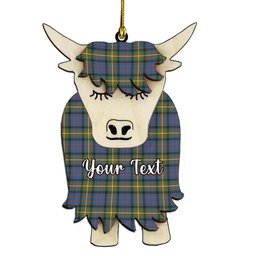 ScotsTee Shop Scottish MacSporran Ancient Couple Tartan Highland Cow Ornament Acrylic