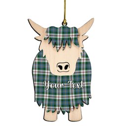 ScotsTee Shop Scottish MacLeod Of Californian Ancient Couple Tartan Highland Cow Ornament Acrylic