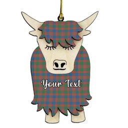 ScotsTee Shop Scottish McIntyre Ancient Couple Tartan Highland Cow Ornament Acrylic