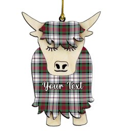 ScotsTee Shop Scottish McDuff Dress Modern Couple Tartan Highland Cow Ornament Acrylic