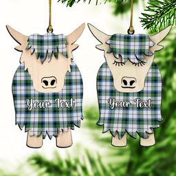 ScotsTee Shop Scottish McNachten Dress Ancient Couple Tartan Highland Cow Ornament Acrylic