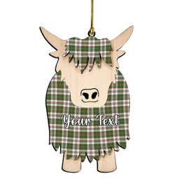 ScotsTee Shop Scottish Hay Dress Modern Couple Tartan Highland Cow Ornament Acrylic