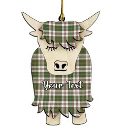 ScotsTee Shop Scottish Hay Dress Modern Couple Tartan Highland Cow Ornament Acrylic