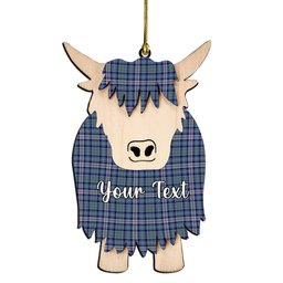 ScotsTee Shop Scottish MacHinery Dress Couple Tartan Highland Cow Ornament Acrylic