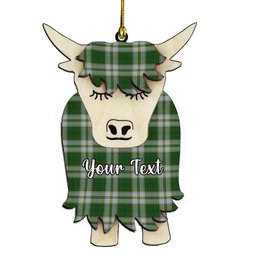 ScotsTee Shop Scottish Tailyour Dress Couple Tartan Highland Cow Ornament Acrylic