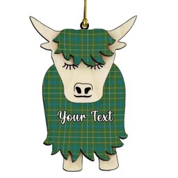 ScotsTee Shop Scottish Kennedy Irish Modern Couple Tartan Highland Cow Ornament Acrylic