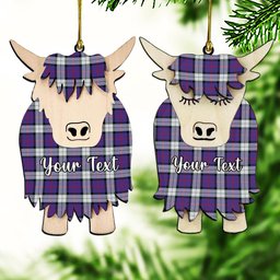 ScotsTee Shop Scottish Sinclair Dress (Dance) Modern Clan Couple Tartan Highland Cow Ornament Acrylic