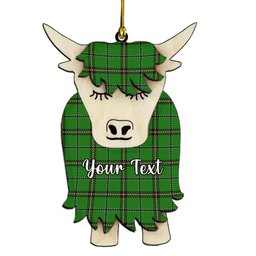 ScotsTee Shop Scottish Leach Hunting Couple Tartan Highland Cow Ornament Acrylic