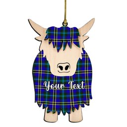 ScotsTee Shop Scottish Hope Modern Couple Tartan Highland Cow Ornament Acrylic