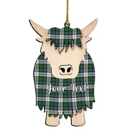 ScotsTee Shop Scottish McCallum Dress Ancient Couple Tartan Highland Cow Ornament Acrylic