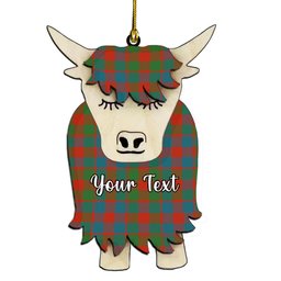 ScotsTee Shop Scottish McGowan Ancient Couple Tartan Highland Cow Ornament Acrylic