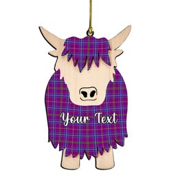 ScotsTee Shop Scottish Jackson Couple Tartan Highland Cow Ornament Acrylic