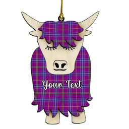 ScotsTee Shop Scottish Jackson Couple Tartan Highland Cow Ornament Acrylic