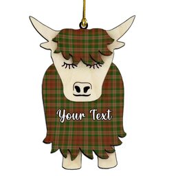 ScotsTee Shop Scottish Pierce Couple Tartan Highland Cow Ornament Acrylic