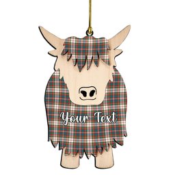 ScotsTee Shop Scottish MacFarlane Dress Ancient Couple Tartan Highland Cow Ornament Acrylic