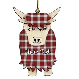 ScotsTee Shop Scottish McPhee Dress Ancient Couple Tartan Highland Cow Ornament Acrylic