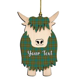 ScotsTee Shop Scottish MacConnell Ancient Couple Tartan Highland Cow Ornament Acrylic