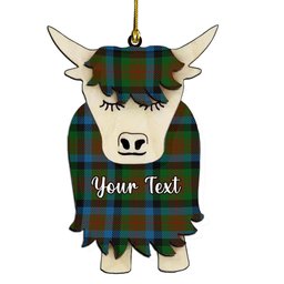 ScotsTee Shop Scottish Tennant 2 Couple Tartan Highland Cow Ornament Acrylic