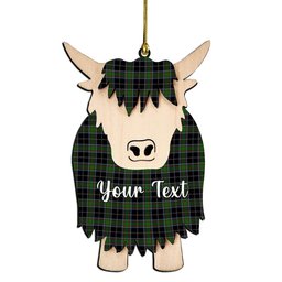 ScotsTee Shop Scottish Webster Couple Tartan Highland Cow Ornament Acrylic
