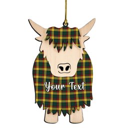 ScotsTee Shop Scottish McMillan Old Modern Couple Tartan Highland Cow Ornament Acrylic
