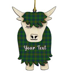 ScotsTee Shop Scottish Holmes Couple Tartan Highland Cow Ornament Acrylic