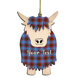 ScotsTee Shop Scottish Newton Couple Tartan Highland Cow Ornament Acrylic