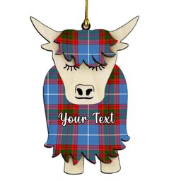 ScotsTee Shop Scottish Sideserf Couple Tartan Highland Cow Ornament Acrylic
