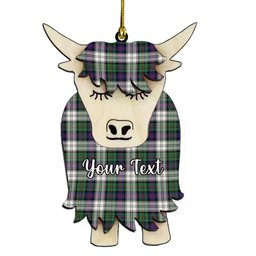 ScotsTee Shop Scottish MacCallum Dress Modern Couple Tartan Highland Cow Ornament Acrylic