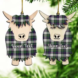 ScotsTee Shop Scottish MacCallum Dress Modern Couple Tartan Highland Cow Ornament Acrylic