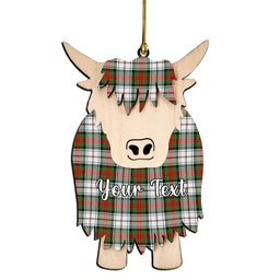 ScotsTee Shop Scottish McDuff Dress Ancient Couple Tartan Highland Cow Ornament Acrylic