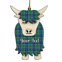 ScotsTee Shop Scottish Keith Ancient Couple Tartan Highland Cow Ornament Acrylic
