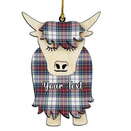 ScotsTee Shop Scottish McBeth Dress Modern Couple Tartan Highland Cow Ornament Acrylic