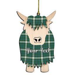 ScotsTee Shop Scottish McInnes Dress Ancient Couple Tartan Highland Cow Ornament Acrylic