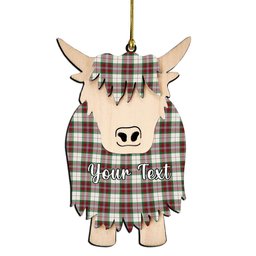ScotsTee Shop Scottish MacLean Dress Ancient Couple Tartan Highland Cow Ornament Acrylic
